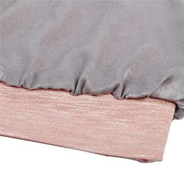 Slap Night Cap Sleep Hat Beanie - Pink White Women Organic Bamboo Satin Silk Satun Satin Lined Bonnet Slouchy Summer Scarf Hair Cover Beanie for Women Men Lady Lightweight Light Thin Jersey Chemo…