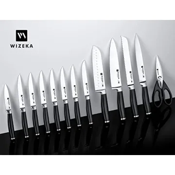 WIZEKA Premium Knife Set 15pcs High-Quality Kitchen Knives