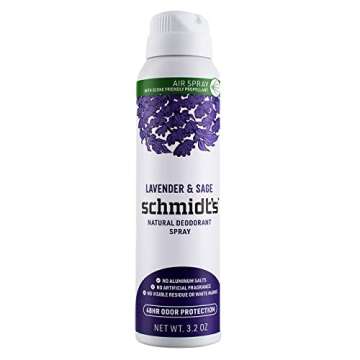 Schmidt's Natural Deodorant Spray for Women and Men, Lavender and Sage with 48H Odor Protection, No ...