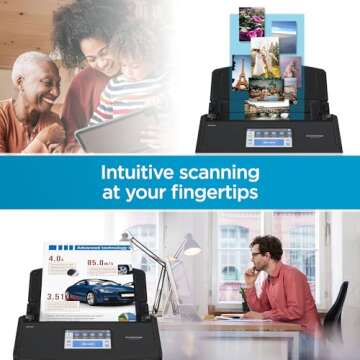 ScanSnap iX1600 Wireless or USB High-Speed Cloud Enabled Document, Photo & Receipt Scanner with Larg...