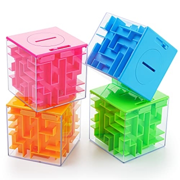 ZPISF 4 Pack Money Maze Puzzle Box - Fun Gift for All Ages!