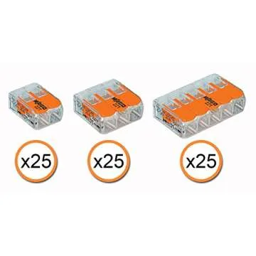 WAGO 221 Lever-Nuts 75pc Wire Connector Assortment Pack with Case