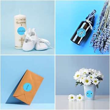 2 inch Circle Direct Thermal Perforated Stickers Labels, 800PCS Self-Adhesive Round Direct Thermal Labels, Suitable for DIY Logo Design, Business,Name Tag, Inventory and Color Coding-800 Labels/1 Roll