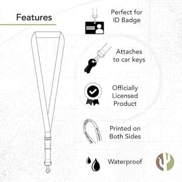 Desert Cactus UGA Lanyard for Bulldogs Fans and Students