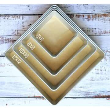 Zenlogy 10x10 Parchment Paper Squares (200 Sheets), Unbleached, High Heat, Non-stick, Pre-cut Baking Paper - Fits 10x10 Square Pans, Toaster Oven Trays, Air Fryer, Dehydrator - Baking and Roasting