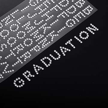 Graduation Cap Decoration Set with Glitter Stickers and Embellishments