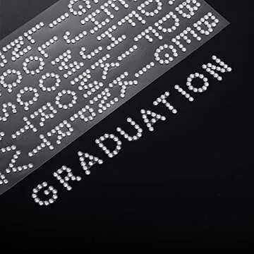 Graduation Cap Decoration Set with Glitter Stickers and Embellishments