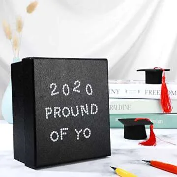 Graduation Cap Decoration Set with Glitter Stickers and Embellishments