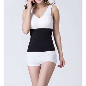 Elder Old People Soft Cashmere Waist Warmer Kidney Binder Thin Breathable Autumn Abdominal Warming Band Wrap Lower Back Pain Protector Brace Black