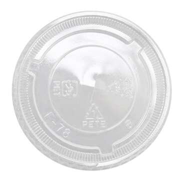 Karat C-KC78TS 78mm Diameter 8 oz 10 oz PET Flat Lids (Case of 1000)