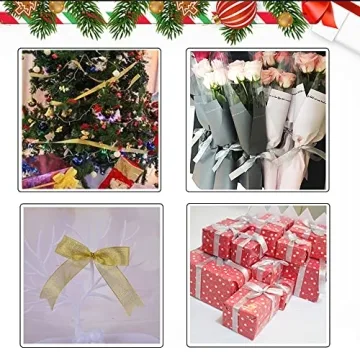 Fashewelry 198 Yards Glitter Organza Ribbon Set 6 Colors