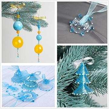 Fashewelry 198 Yards Glitter Organza Ribbon Set 6 Colors