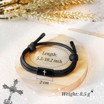 First Holy Communion Cross Bracelet for Boys - PEALICIOUS