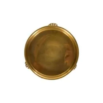 Round Clawfoot Dish — by Alice Lane Home Collection — Gold — for Home Decor, Candles, Jewelry, Perfume, Cosmetics, and Coffee Table