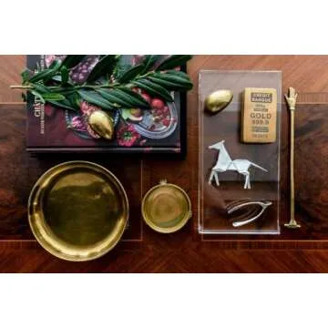 Round Clawfoot Dish — by Alice Lane Home Collection — Gold — for Home Decor, Candles, Jewelry, Perfume, Cosmetics, and Coffee Table