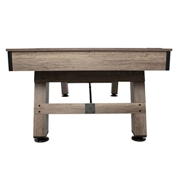 American Legend Brookdale 90” Billiard Table with Rustic Wood Finish and Navy Blue Cloth