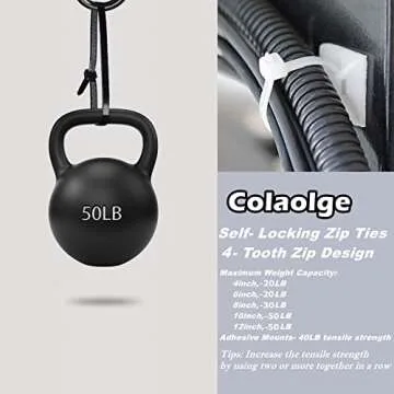 Zip Wire Ties 600Pcs Small Cable Zip Ties with Cable Mounts Nylon Zip Cable Ties Assorted Sizes 4+6+8+12 Inch, Self-Locking Tie Wraps Perfect for Home Garden Trellis Office Garage Workshop