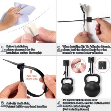 Zip Wire Ties 600Pcs Small Cable Zip Ties with Cable Mounts Nylon Zip Cable Ties Assorted Sizes 4+6+8+12 Inch, Self-Locking Tie Wraps Perfect for Home Garden Trellis Office Garage Workshop