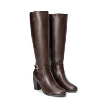 DREAM PAIRS Women's Knee-High Chunky Block Heel Boots