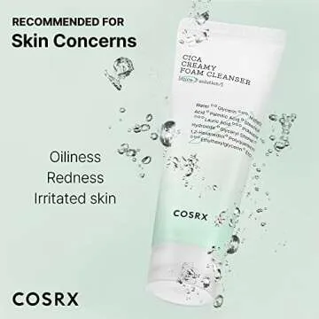 COSRX Pure Fit Cica Creamy Foam Cleanser, 5.07 fl oz / 150ml | Mild Cleanser for Sensitive Skin | 91% Naturally Derived Centella Complex | Animal Testing Free, Paraben Free, Korean Skin Care