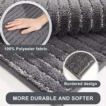 BEQHAUSE Non-Slip Washable Kitchen Rugs Set of 2