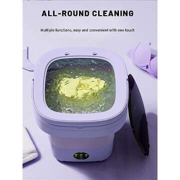Portable washing machine,Mini Washer,15L upgraded large capacity foldable Washer.Deep cleaning of un...
