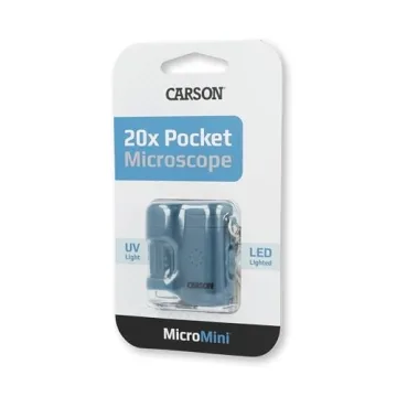 Carson MicroMini Pocket Microscope with UV and LED Light