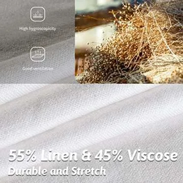 NEXHOME PRO Boho Throw Pillow Covers for Couch Set of 2 26"x26", Handmade Decorative Linen Pillow Covers for Bed, Sofa, Living Room, Farmhouse Fringed Cushion Covers, White (Insert Not Included)