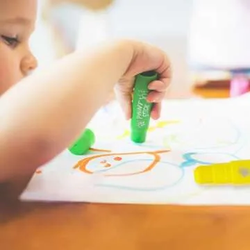 TBC The Best Crafts Paint Sticks, 12 Colors Pastel, Washable Paint, Non-toxic, Tempera Paint Sticks for Kids and Students