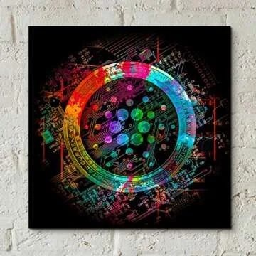 Epic Art Cardano Crypto Coin Wall Art 12x12 - Gift Ideas