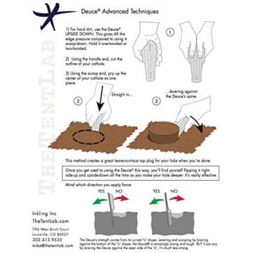 TheTentLab Deuce(R) Ultralight Backpacking Camp Trowel - in 3 Sizes