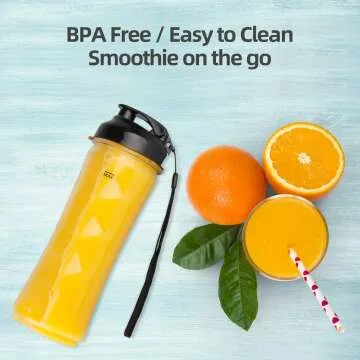 Portable Smoothie Blender for Travel & Sports
