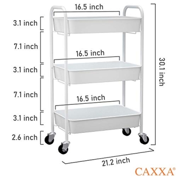 CAXXA Rolling Metal Storage Organizer for Your Home