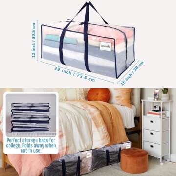 VENO 4 Pack Large Moving Bags - Perfect for Storage and Travel