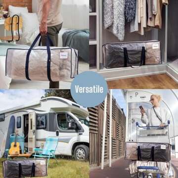 VENO 4 Pack Large Moving Bags - Perfect for Storage and Travel