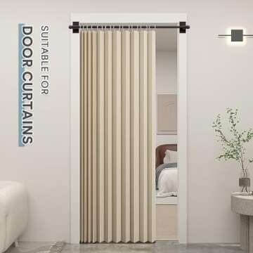 H.VERSAILTEX 2 Pack Magnetic Curtain Rods for Metal Doors Top and Bottom Multi-Use Adjustable Appliances for Iron and Steel Place, Petite Ball Ends, 16 to 28 Inch, 1/2 Inch Diameter, Cocoa