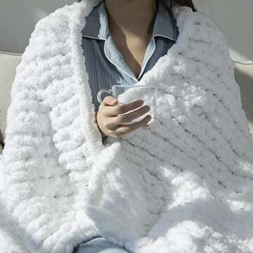 Luxury Chunky Knit Blanket - Cozy Throw for Home & Gifts