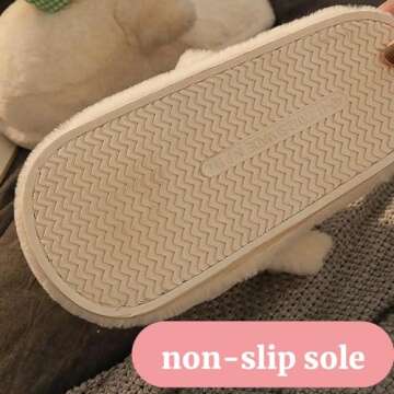 VTTDB Duck Slippers Women Fuzzy Animal Plush Winter Indoor House Slides Warm Fluffy Slipper(8.5-9,White,Female,adult,US_Footwear_Size_System,Adult,Medium,Women,Numeric Range,8.5,China,9)