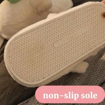 VTTDB Duck Slippers Women Fuzzy Animal Plush Winter Indoor House Slides Warm Fluffy Slipper(8.5-9,White,Female,adult,US_Footwear_Size_System,Adult,Medium,Women,Numeric Range,8.5,China,9)