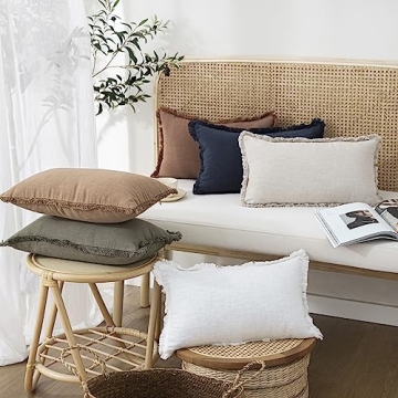 Foindtower Boho Fringe Throw Pillow Covers 12×20