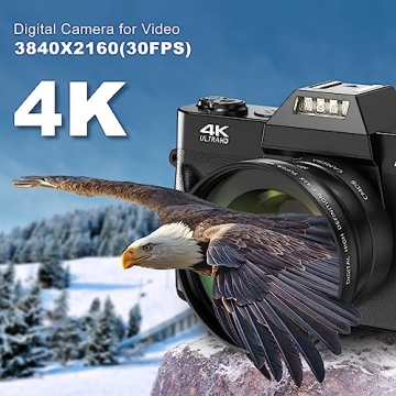 Toiauaha Beginner 4K Digital Camera with Flip Screen