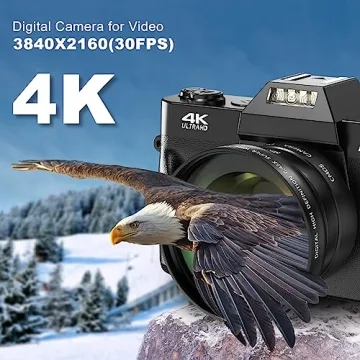 Toiauaha Beginner 4K Digital Camera with Flip Screen