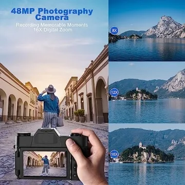 Toiauaha Beginner 4K Digital Camera with Flip Screen