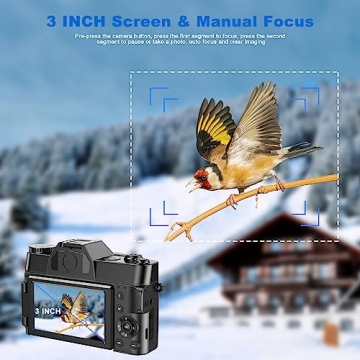 Toiauaha Beginner 4K Digital Camera with Flip Screen
