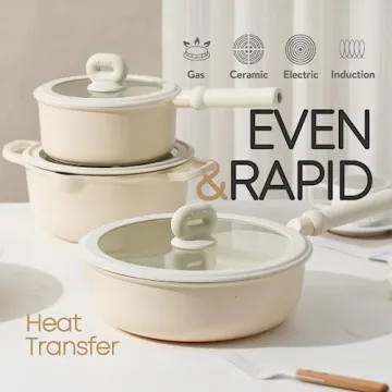 CAROTE 10-Piece Nonstick Pots and Pans Set