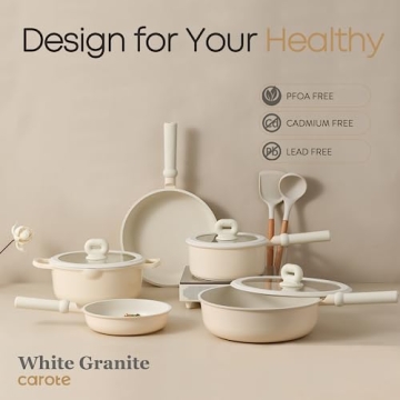 CAROTE 10-Piece Nonstick Pots and Pans Set