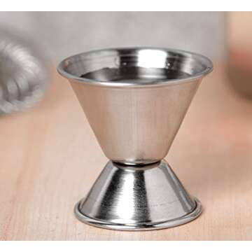 Tezzorio Jigger Set - 3 Stainless Steel Double Jiggers