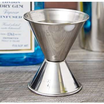 Tezzorio Jigger Set - 3 Stainless Steel Double Jiggers