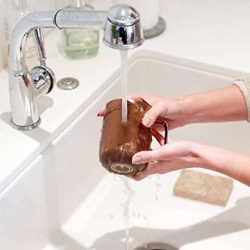 Amazon Ember Temperature Control Smart Mug 2, 10 oz, 1.5-hr Battery Life - App Controlled Heated Coffee Mug - Improved Design (10oz Copper) (Renewed)