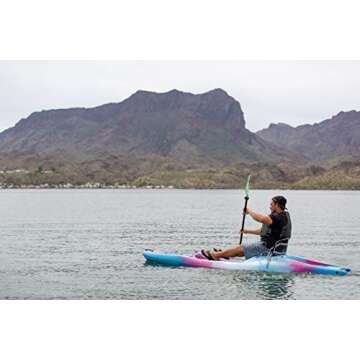 Perception Kayaks Hi Life 11 | Sit on Top Kayak - SUP/Paddleboard | Hybrid Boat with Seat Storage/Cooler | 11' | Sunset, (Model: 9351599042)